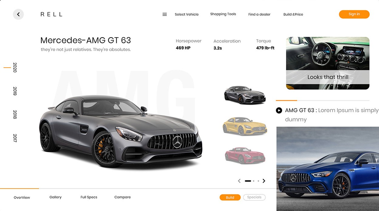 Screenshot of  web app